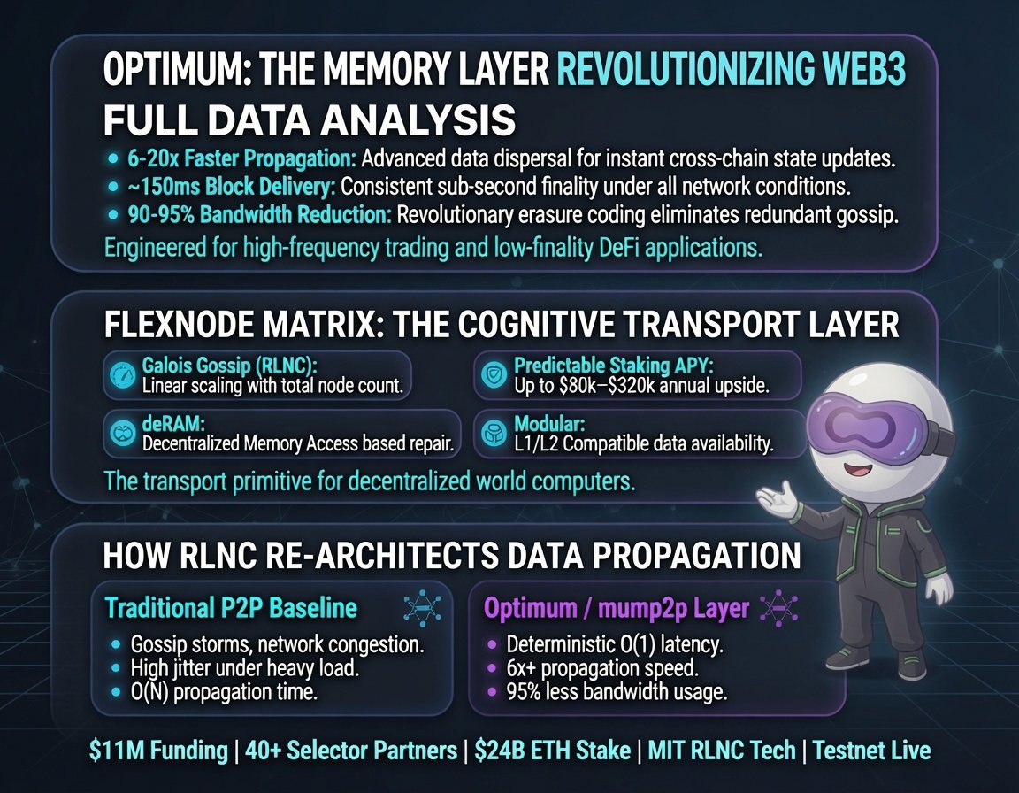 CryptoAlphvt's tweet photo. @get_optimum makes blockchain data travel faster and smarter.
Speed at the network level. Optimum is built for that.

Efficient data propagation is the key. Optimum delivers it.

Optimum helps validators perform better with less effort.Simple yet powerful. 

Optimum improves any blockchain network.
The data acceleration layer Web3 needed is here.

Optimum focuses on what matters most — real network performance.
Strong foundation Fast execution. That’s Optimum