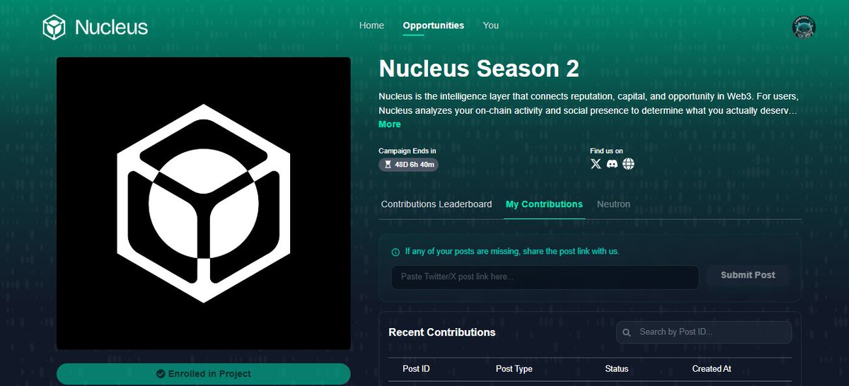 MahmoodoMostafa's tweet photo. Nucleus Season 2 is live and running until August 13!  Create quality content, engage genuinely, and earn $AURA points. Top 5,000 contributors get rewarded, and $AURA will feed into your offchain reputation score.  No farming, no spam just real contributions and real value. https://t.co/hYqAXAkvWg
