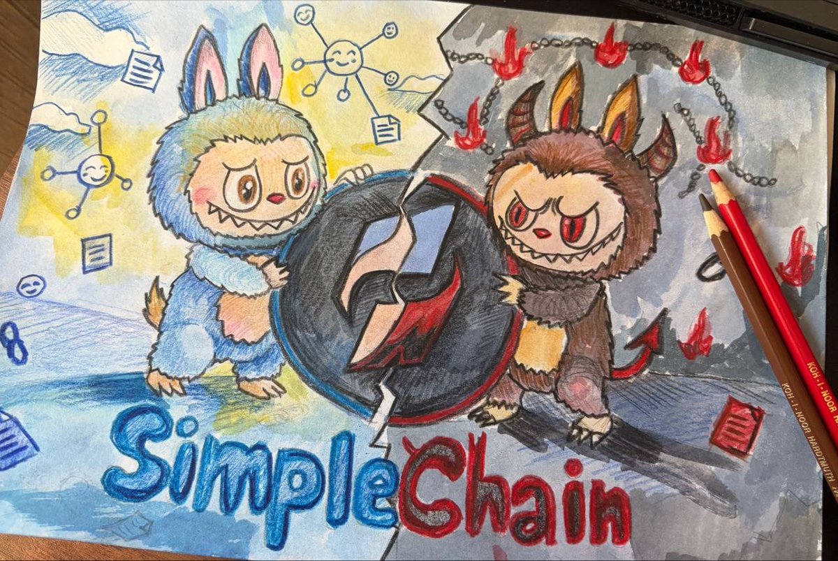 aly0_na's tweet photo. The battle for $SRW, Labubu-style!

💎Hold for the future of @SimpleChain_RWA or 
😈dump it all at the peak?

My Labubu-style art captures the inner struggle of every crypto investor. Whose side are you on? @MaksBkv @SafihanR

#SimpleChain #SimpleChainMemeArt https://t.co/UCUqsScIqP