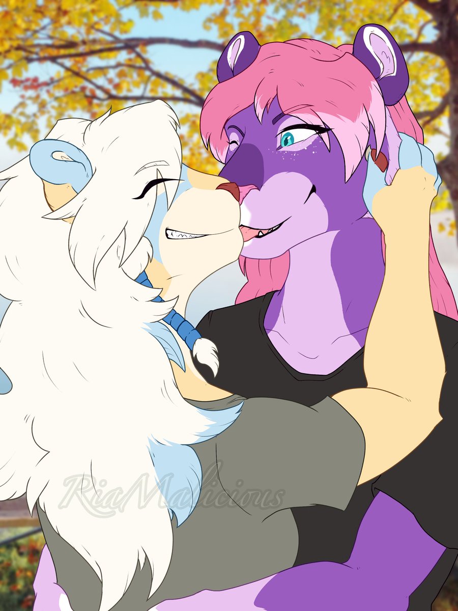 RiaMalicious's tweet photo. Made some art for me and my wife! 🩵💛💜🤍 https://t.co/8Ehzwlv0O8