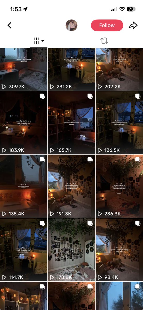 _mattwelter's tweet photo. 75M+ views and 2.8M likes

selling "room decor" w/ amazon affiliate links

> cozy aesthetic slideshows slides
> soft selling viewers
> has affiliate link in bio https://t.co/PA1G0Px7mK