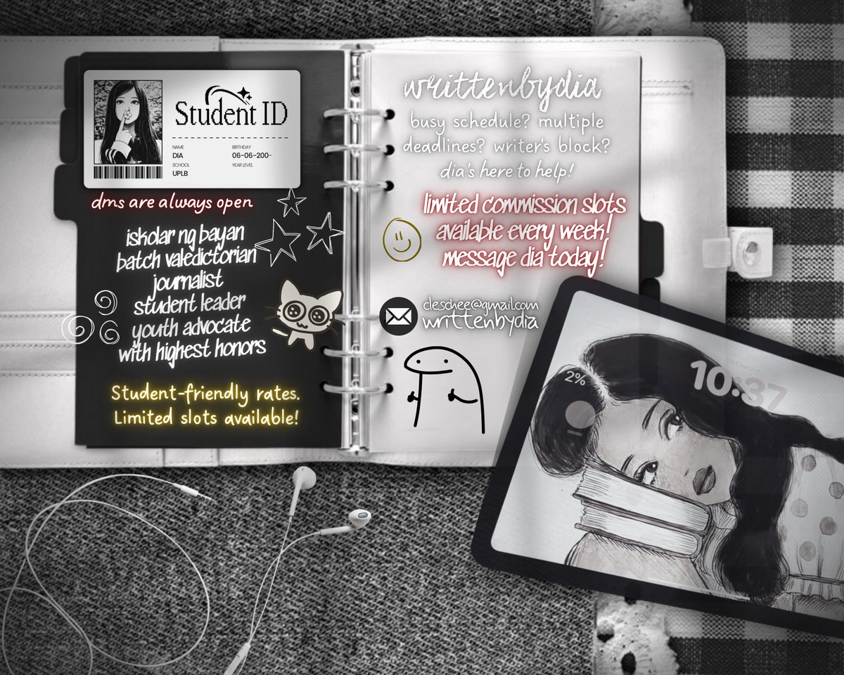 writtenbydia's tweet photo. it's dia ⭐️dms are always open

t. lf graphic rush acad comms poster slogan infographic digital pubmat publication material design layout photo collage digital creative lf commissioner ethics write up research rrl source paper https://t.co/K5HJROUfJG