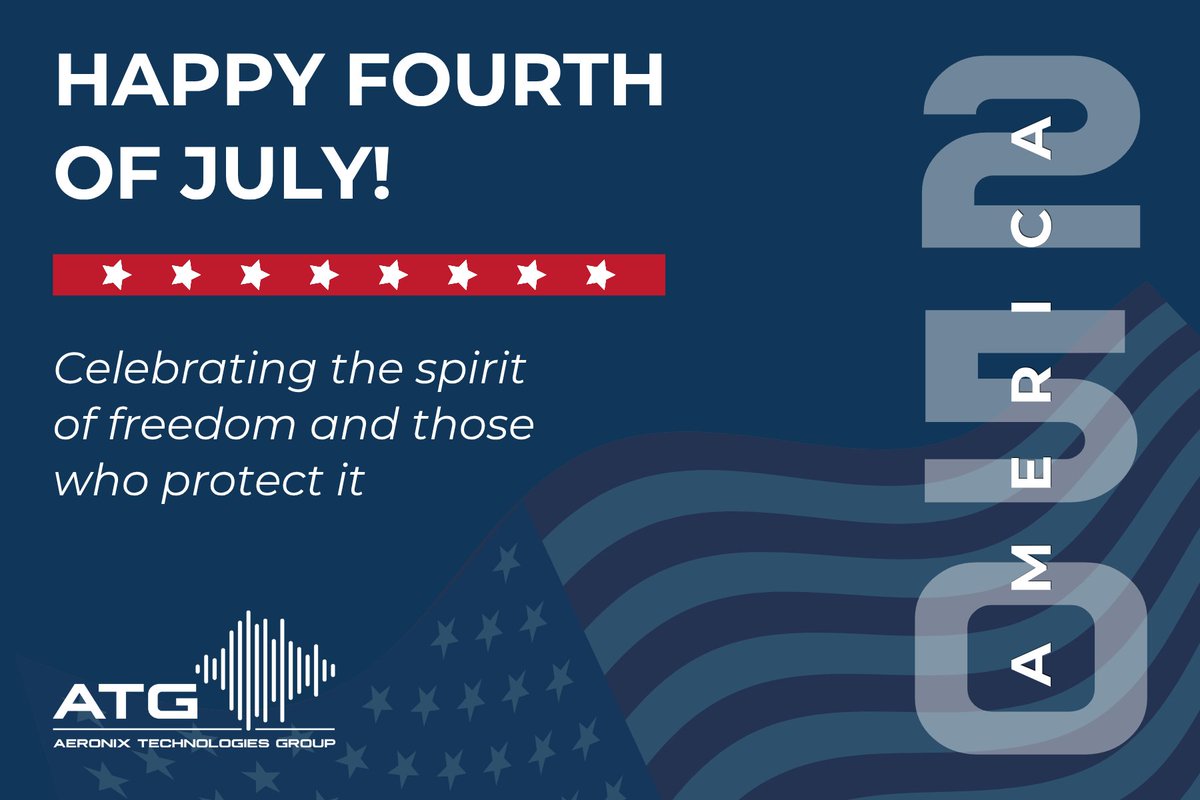 aeronixtg's tweet photo. 250 years strong!

From all of us at ATG, we wish you a safe and happy Independence Day.

#America250 ⭐ https://t.co/DyyANZs3s1