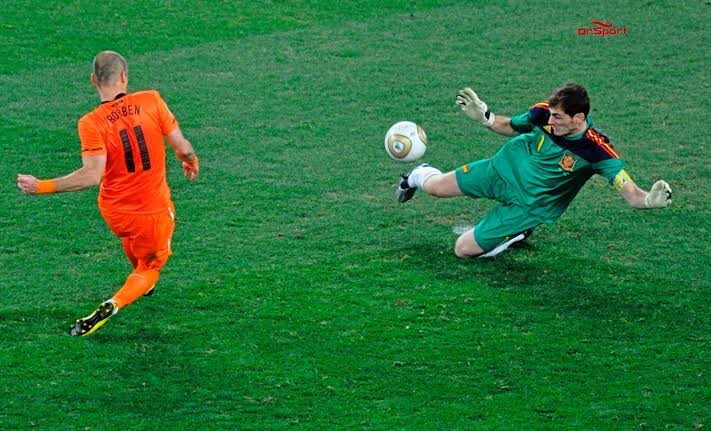 MadridSpot's tweet photo. Spain holds the record for least scored by a winning team.

Spain scored just eight goals in seven games in South Africa, three fewer than the previous record low for a World Cup-winning team: 11 goals, shared by Italy in 1938 across four games, England in 1966 across six games, and Brazil in 1994 across seven games.