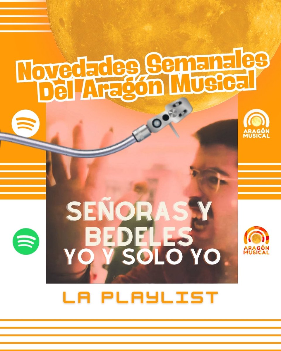aragonmusical's tweet photo. 👌 Aquí va nueva remesa de ‘Novedades Semanales del Aragón Musical’ para dar la bienvenida como merece a Julio 🫵

💚 Guarda esta playlist en tu perfil de Spotify porque te gusta escuchar lo mejor, y lo sabes ❤️

💿 Portada: @SBedeles 👈 👁️👇

https://t.co/WTl7Ru9Dtk https://t.co/Mon0MNUfOr