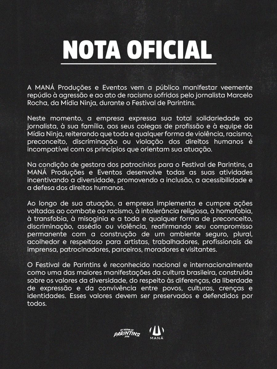 festparintins's tweet photo. NOTA OFICIAL https://t.co/QlXahiHx0p