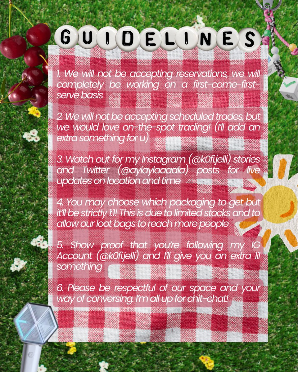 aylaylaaaala's tweet photo. ‼️Freebies Alert for EXhOrizon D2 Attendees‼️

Please refer to the pubmat for all details. See you soon, dearest EXO-Ls🫰✨

Keep my socials in mind!
@ k0fi.jelli on IG
@aylaylaaaala here on TWT/X

#exhorizon #exhorizoninmanila #exok #exom #exol #freebie https://t.co/3CyqYh6tm0