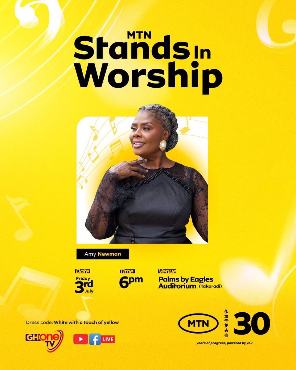 Ella_Agyekum's tweet photo. Today, we celebrate the goodness of God! 🤍💛
Wear your white with a touch of yellow and come with a heart full of praise. #MTNSIW26 https://t.co/8cyFmjeBjr