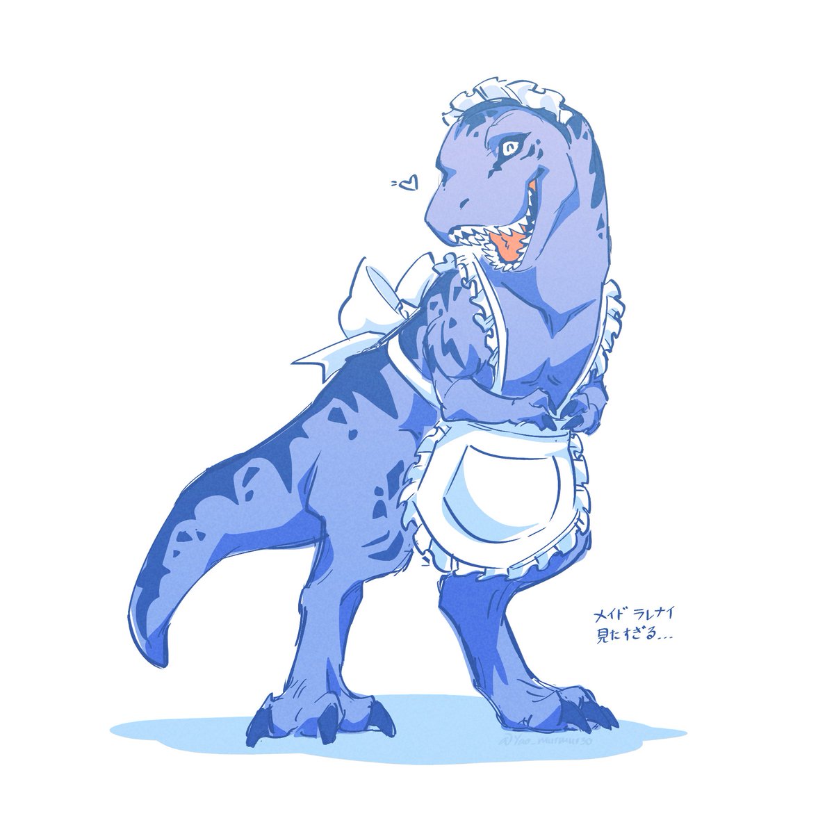 Yao_murmur30's tweet photo. #ビギニングラセフ 
#ビギグラ捜査ファイル
可愛いメイド🦖💕✨～！ https://t.co/wq6O45fSwz
