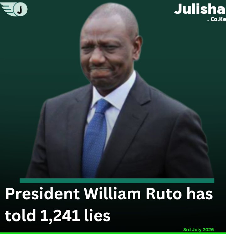 Goddie_Ke's tweet photo. President William Ruto has told 1,241 lies https://t.co/L0D5tzyqsG