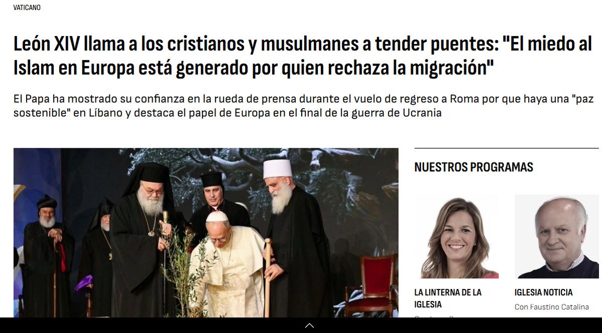 Garnatxape's tweet photo. Carlo Maria Viganò, té el mateix discurs que tenia Joan Pau II.
Tot el contrari que el discurs de l'actual Papa convers i venut a l'islam amb traïdoria. https://t.co/gnqXgRNjsr