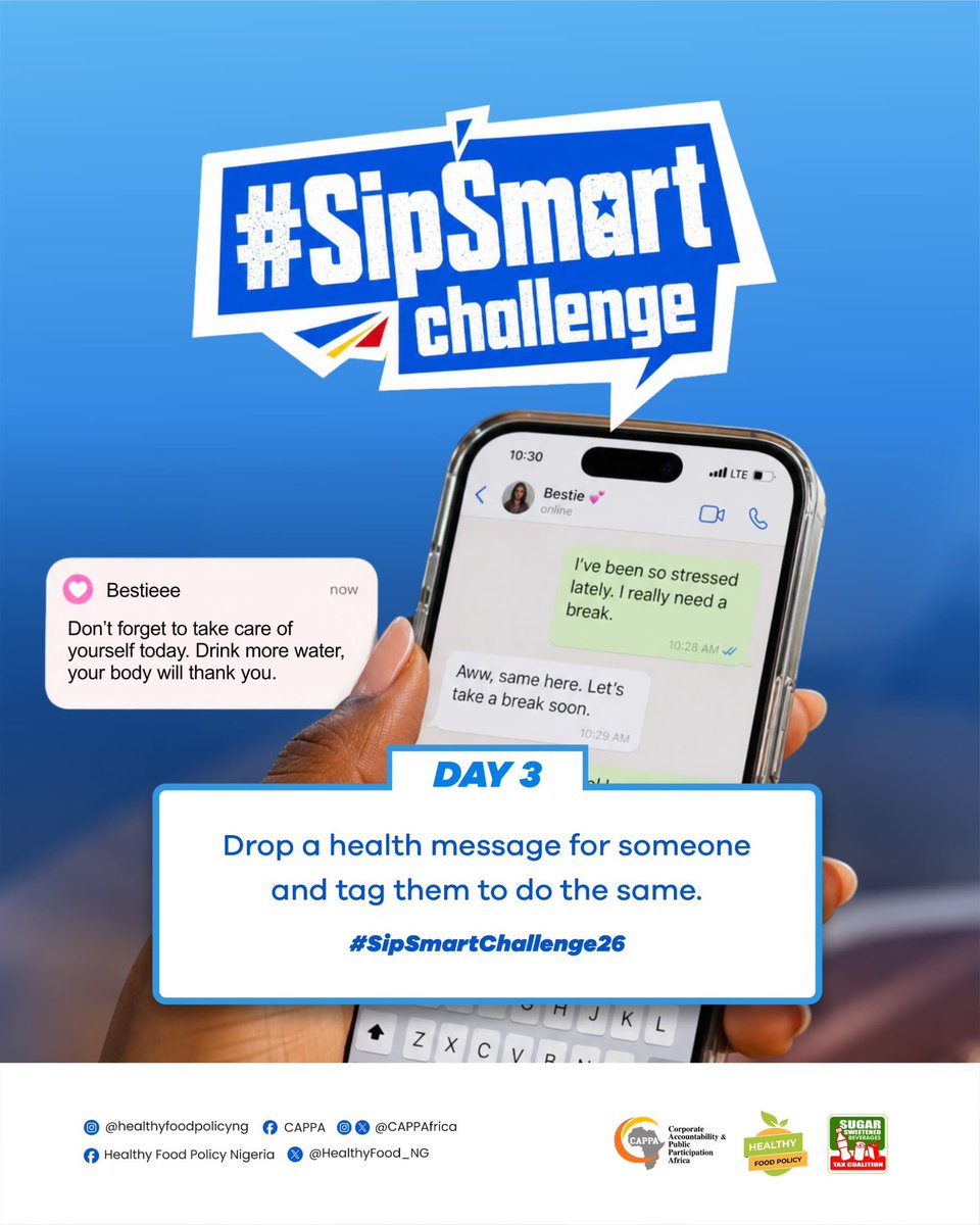 fedoise89's tweet photo. Hydration doesn't have to be expensive. One sachet of water a day can make a real difference to your health. Start today and stay hydrated throughout  @MuyiwaDaniel2. Your body will thank you. 💧
 #SipSmartChallenge26 #SSBTaxsaves #CAPPAfrica #stayhydrated https://t.co/cToKhVl6Gr