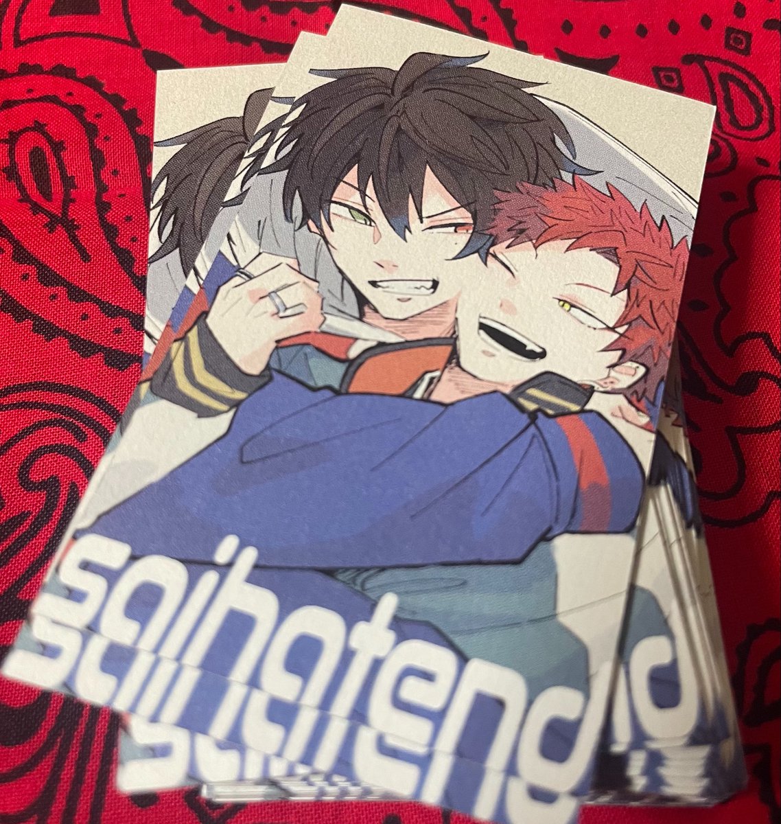 saihatend's tweet photo. 自分のとこは既刊のみで、イラストカードと無配漫画配ってるのでそれだけでももらいにきてください✌️ https://t.co/YAfvYIp5kb