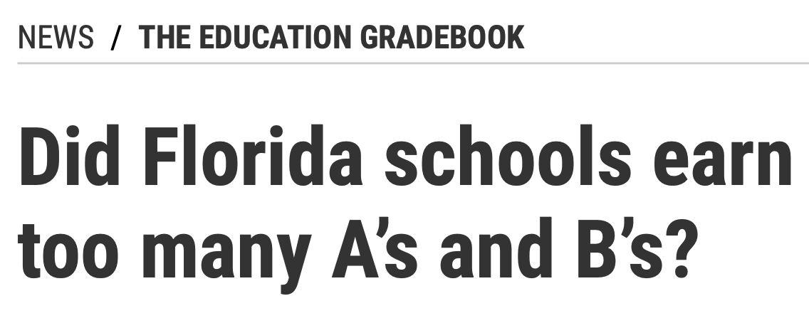 Dale_Chu's tweet photo. “When more than three-quarters of schools are rated ‘A’ or ‘B’, the system is sending a clear signal that the bar is set too low…” @LevesquePat https://t.co/7622XqxyMx