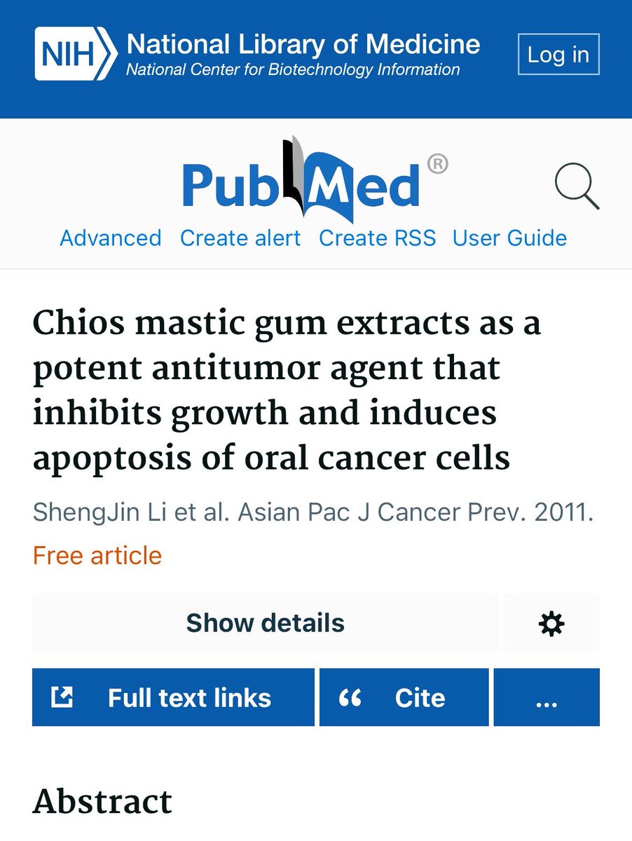 HealthyAlfred's tweet photo. Mastic gum KILLED 6 types of cancer in a lab.

Not chemo. Not radiation. Just a tree resin. Published. Peer-reviewed.

The Lab Results:
→ Colon Cancer = DEAD
→ Prostate Cancer = DEAD
→ Pancreatic Cancer = DEAD
→ Oral Cancer = DEAD
→ Lung Cancer = DEAD
→ Leukemia = DEAD

Normal cells sitting right next to them? UNHARMED.

Chemo is a carpet bomb. It nukes your systemic integrity to hit the target.

Mastic gum is a sniper. In these studies, it triggered apoptosis—cell suicide—ONLY in the malignant cells. (PMID: 22126583)

In mice, it suppressed tumor growth by 52%. It even makes standard drugs more lethal while blocking the pathways cancer uses to survive. (PMID: 28630399)

The catch? Lab and animal data only.

You can’t patent a tree. No one spends $1B to prove a $30 resin works.

Not a cure. Not a replacement.
The data is public. The silence is intentional.

I don’t wait for a diagnosis to defend my biology. I chew it daily.

🧵 what else it kills (and how to use it) ↓