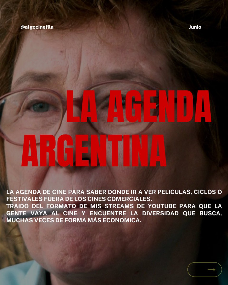 algocinefila's tweet photo. AGENDA DE CINE - JULIO 

Lugares no convencionales para ver peliculas en Argentina (no solo caba)
Si conocen mas espacios, comenten. https://t.co/kd5E1Wd06o