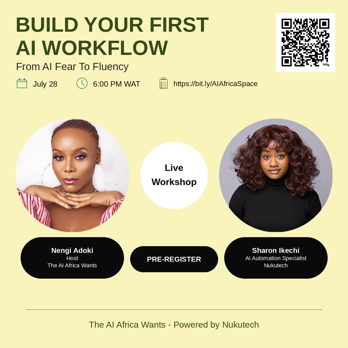 sharon_ikechi's tweet photo. What if your next hour of work only took 10 minutes? 🕐

Let's build the AI workflow together.

Join us - https://t.co/rCTTm2SFr1

#AIAfricaWants #AI https://t.co/ZNK1JSNoEh