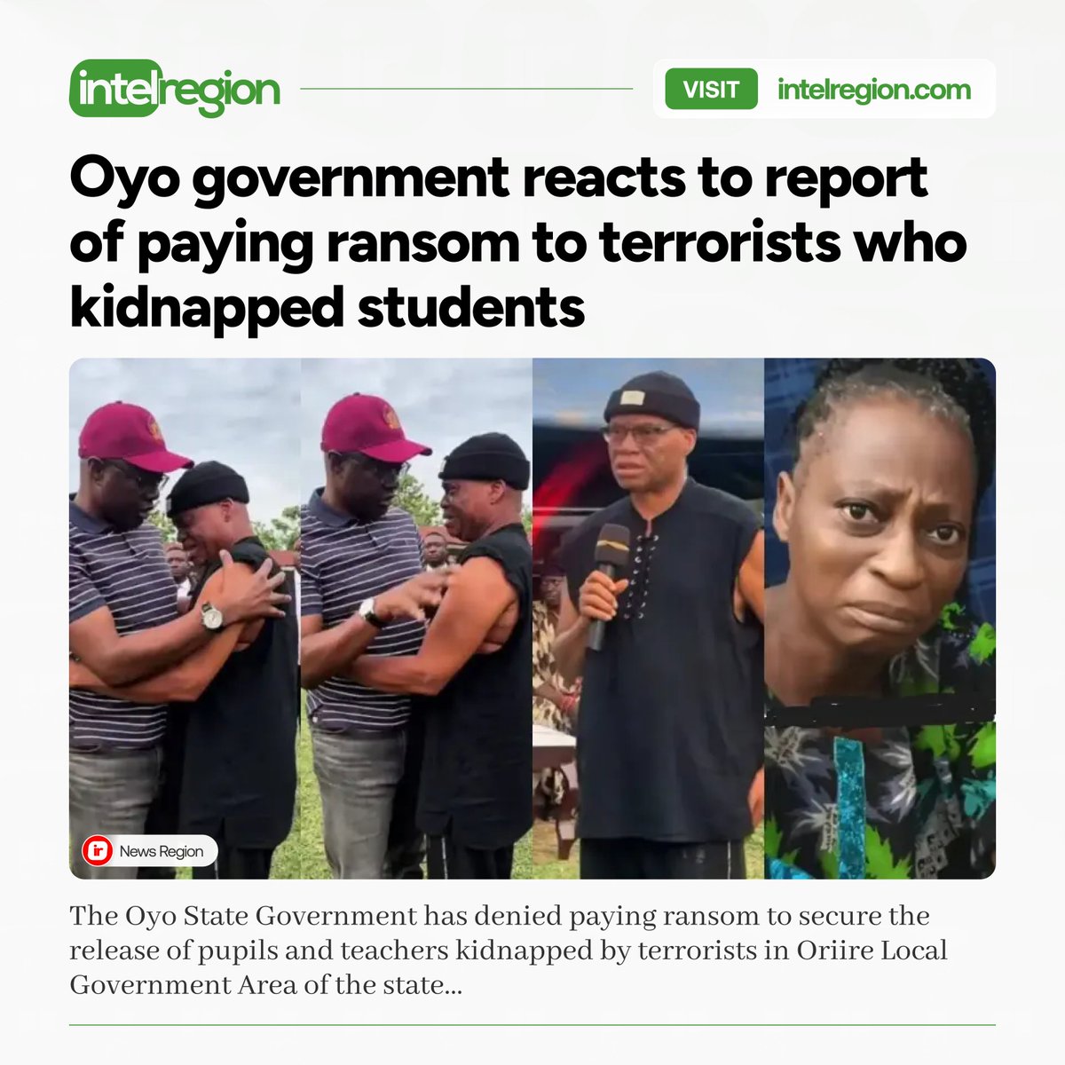IntelRegion's tweet photo. Oyo government reacts to report of paying ransom to terrorists who kidnapped students https://t.co/7tiOjCTUHJ