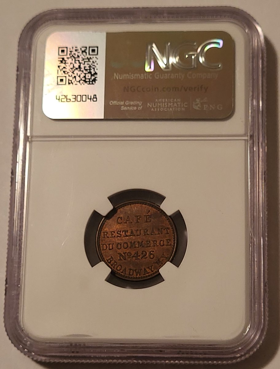 Coin of the Day** Civil War Token - Store Card 1863 New York NY