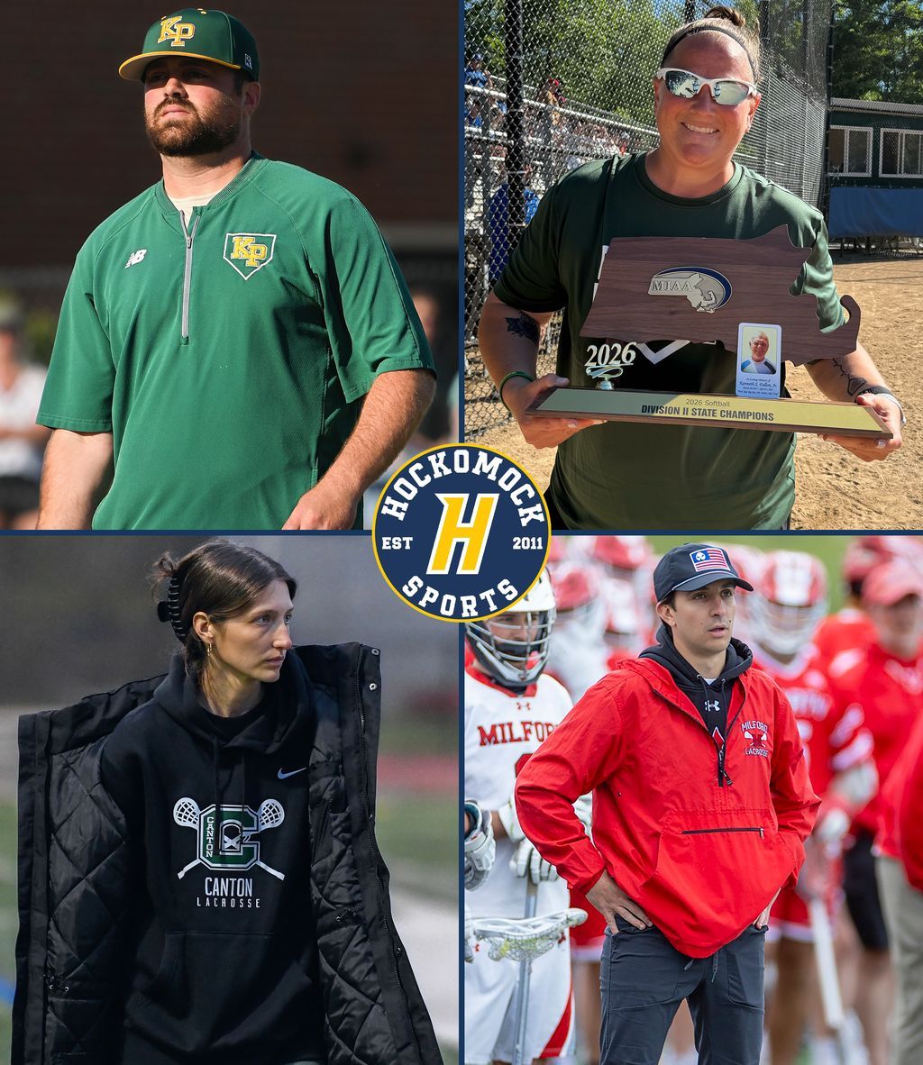 HockomockSports's tweet photo. 2026 @HockomockSports Coach of the Year - Spring 2026

⚾ Baseball - Jeff Plympton, King Philip

🥎 Softball - Kate Comeau, King Philip

🥍 Girls Lacrosse - Jess Powers, Canton

🥍 Boys Lacrosse - Austin Costa, Milford

https://t.co/eoF5BlLSSH 

#hockomock https://t.co/p89v3pnmuD