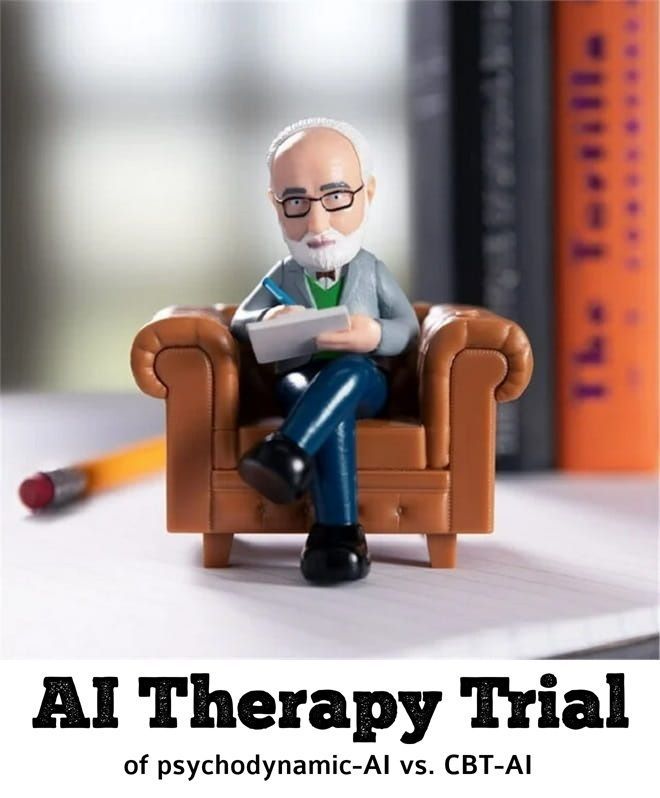chrisaikenmd's tweet photo. This study tested two types of AI therapists for social anxiety, one modeled on CBT and one on psychodynamic. The differences, marginal:
https://t.co/AmDOMcEMYl https://t.co/nn9A5tRum9