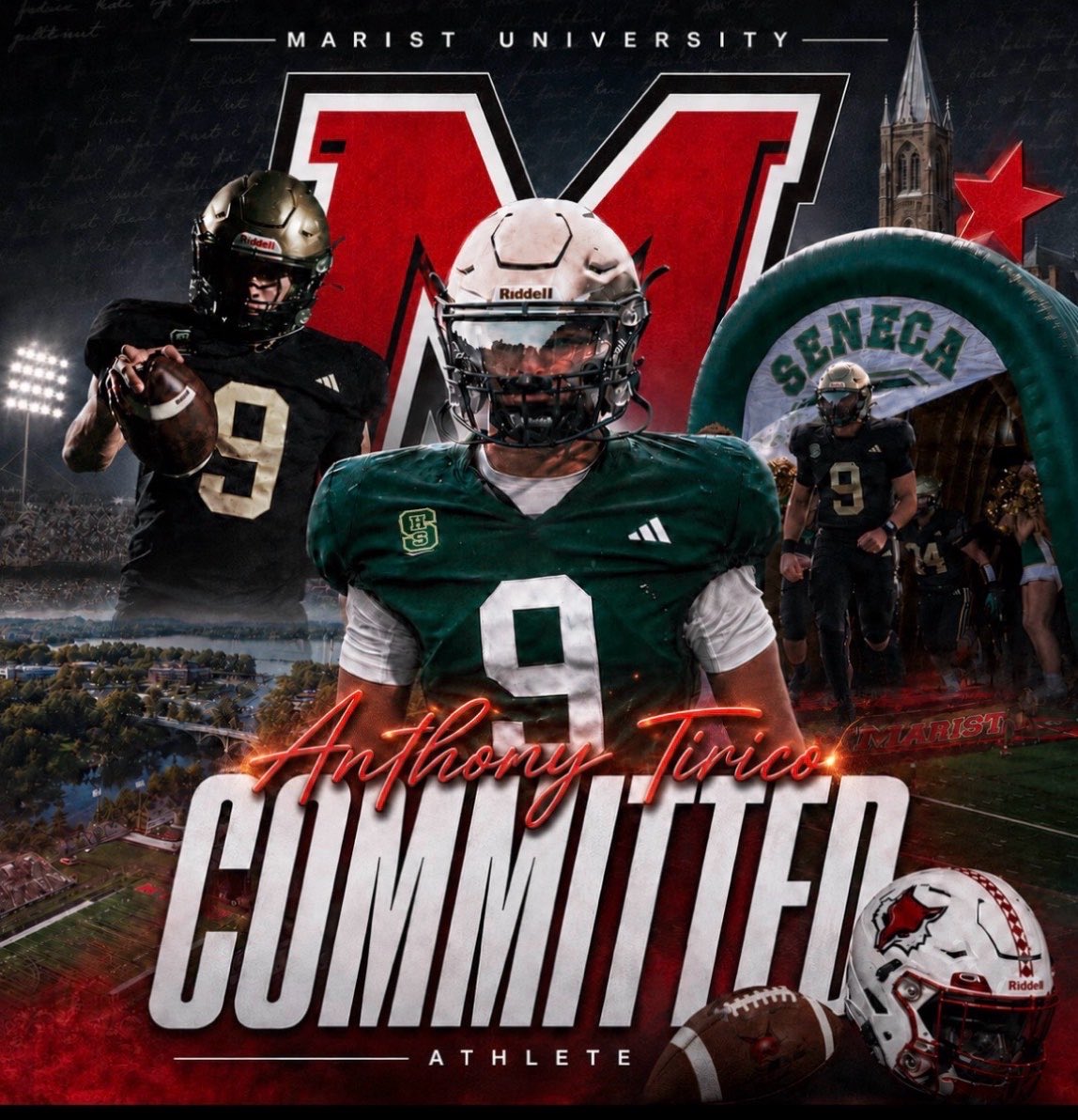 TiricoAnthony's tweet photo. Thank you to my family, coaches, teammates, and everyone who has supported me throughout this journey.  I cannot begin to express the gratitude I have for all of you. With that said, I am blessed to announce my commitment to play Division 1 football at Marist University!  #Foxhole27🦊

@Marist_Fball @CoachMWillis @Coach_PGraham @CoachTJWeyl @TheCoachHo @CoachKotlarz @Marist_GM @CoachGutierrezA 
@senecafootball @SenecaFamily
