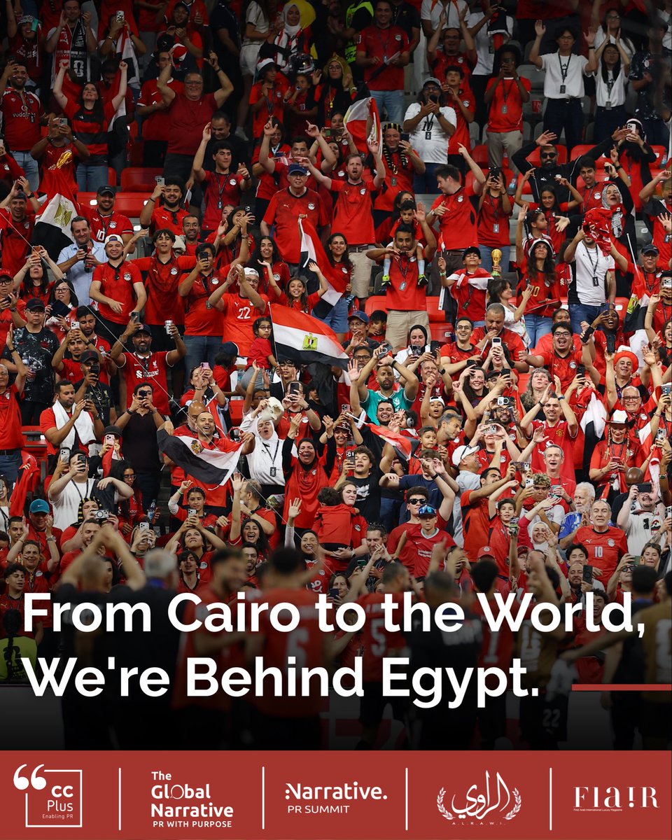 CCPlusNews's tweet photo. From Cairo to the world, we stand behind Egypt.
Every fan, every flag, every heartbeat- behind one team carrying our pride to the world stage.
Tag someone who's cheering with you tonight.
#CCPlus #Egypt #EgyptPride #RoadToVictory #OneTeamOneDream https://t.co/vSeGGlXA7D
