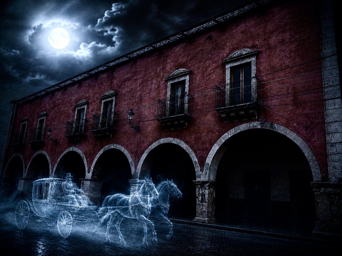 Paco_SilvaRob's tweet photo. En algunas noches, ven llegar carruajes fantasmagóricos a este inmueble. Se dice que son las sombras del paso de Benito Juárez por este pueblo, ya que aquí se hospedó en dos ocasiones y cruzó por estas puertas…

Descubre más eventos misteriosos en la trilogía #EntreLosSiglos 📚 https://t.co/b01SqVZ1Lg