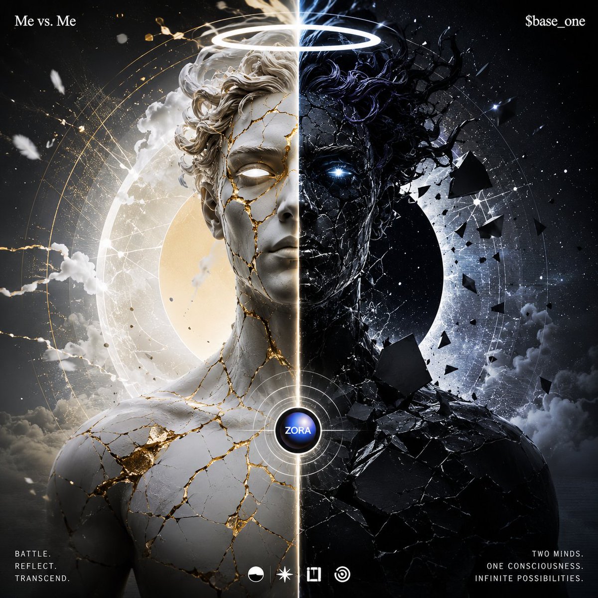 JustUsOneCoin's tweet photo. Every battle isn't visible.
The loudest war is usually the one in your own mind.
Me vs. Me.
Break. Reflect. Rebuild. Transcend.
Minted on @zora. Built on @base.
#Zora #Base #NFT #Web3 #MeVsMe https://t.co/plWoZ37U41