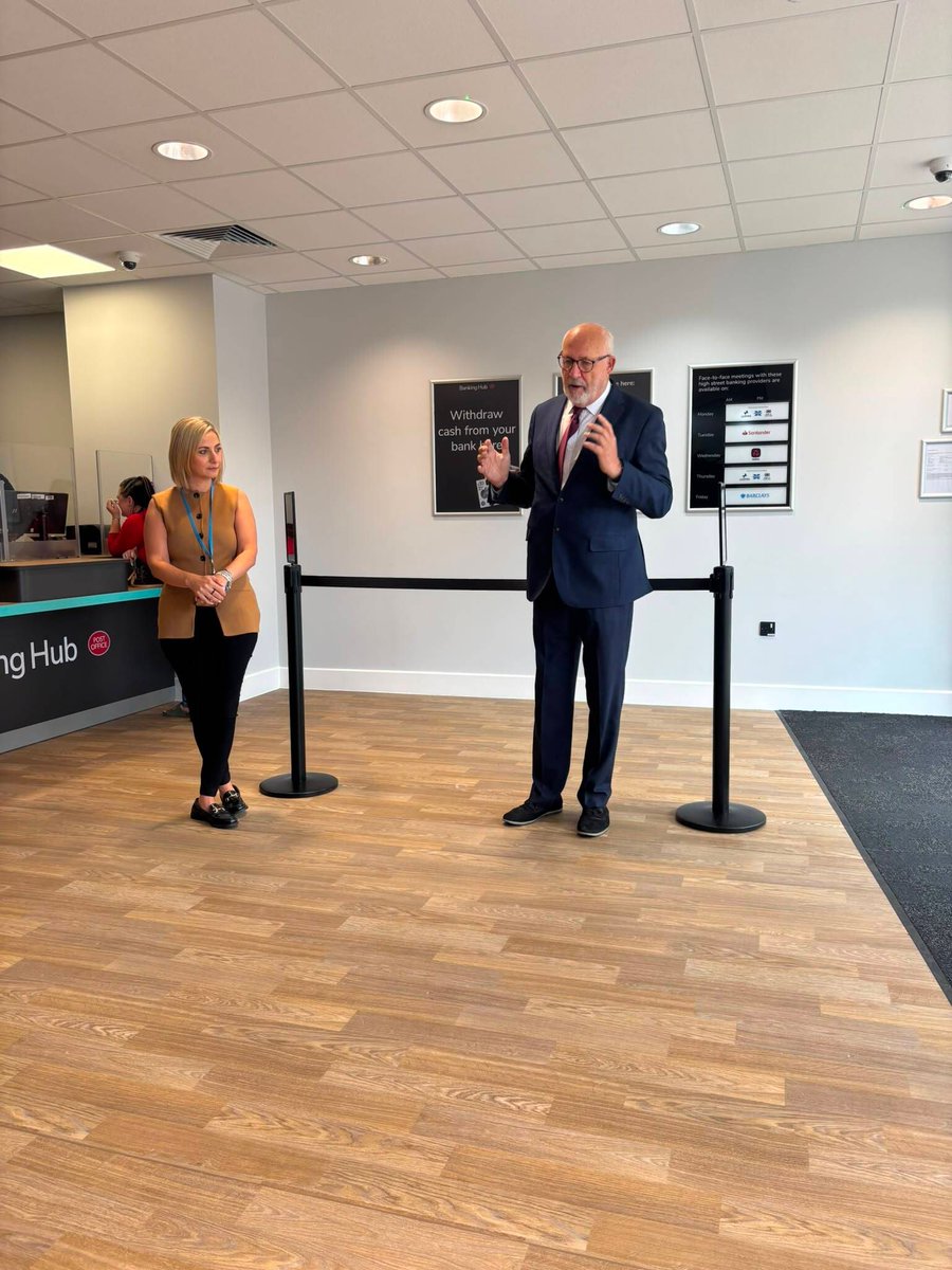 jon_trickett's tweet photo. I was delighted to open the new banking hub in Normanton earlier on. Many constituents have expressed difficulties with accessing banking services. This is a positive step forwards. https://t.co/sFH3xlmh79