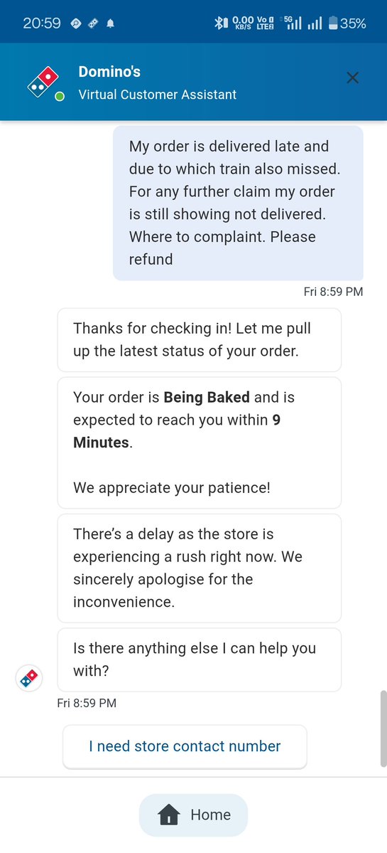ch857's tweet photo. @dominos @dominos_india 
What the hell is this..?

Ordered pizza on 1st July and not delivered. Now no option for refund also showing order is baked and will deliver in 9 minutes from last 48 hrs..

??
#Pizza #Dominos https://t.co/wyHTQiM0pe