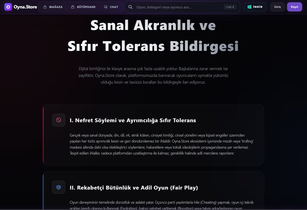 ZeybekGames's tweet photo. #oyunumadokunma #TürkiyeninİlkOyunPlatformu #OynaStore #Oyunlar #ÖnceSaygıSaygı
https://t.co/k6WxR8exUz - Türkiye'nin İlk Dijital Oyun Platformu,
Şu anda "vanilla" test dediğimiz çok ama çok erken bir test sürecindedir.
İlki beklerken,
Sıfır Tolerans & Anti-Zorbalık Bildirgemizi buradan okuyabilirsiniz.
https://t.co/PAVs70gaUp