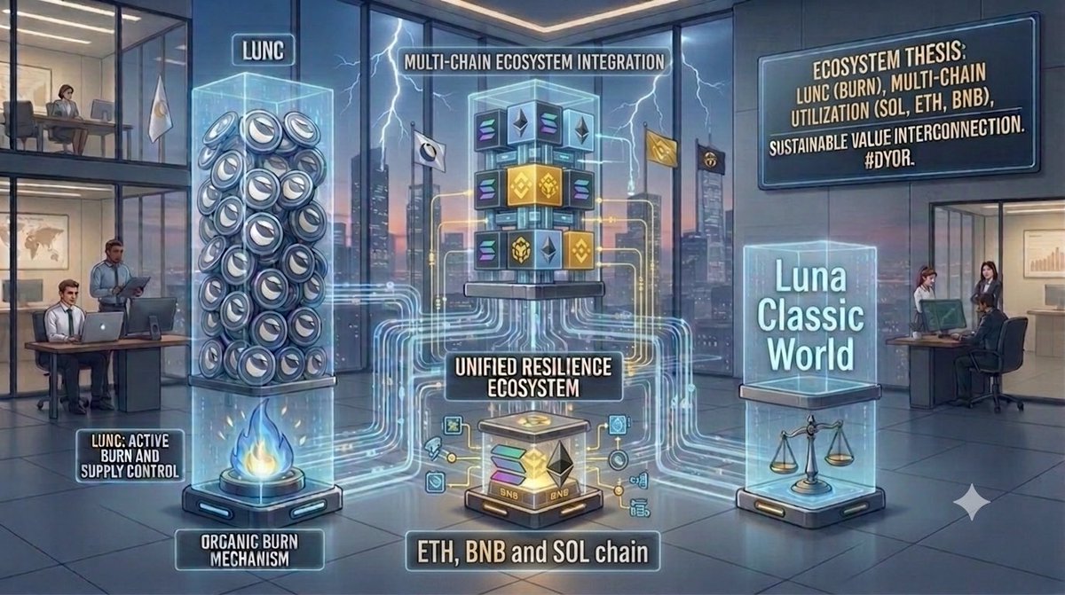 LunaClassWorld's tweet photo. $LUNC 🔥 More than just hype.
Burn mechanisms meet real development—an ecosystem focused on sustainable value.

While LUNC reduces its supply, it is building the infrastructure of tomorrow—alongside BNB, SOL, and ETH.
Together: resilience, utility, and a long-term vision🚀

#LCW https://t.co/gYjL3OYlae
