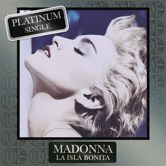 MadonnaRecords's tweet photo. .@Madonna's "La Isla Bonita" has been Certified Platinum in the UK (600,000 units sales).

*Only since February 1994.
351,832 pre-February 1994 units + 600,000 post-February 1994 units = 951,832 in Total units sold