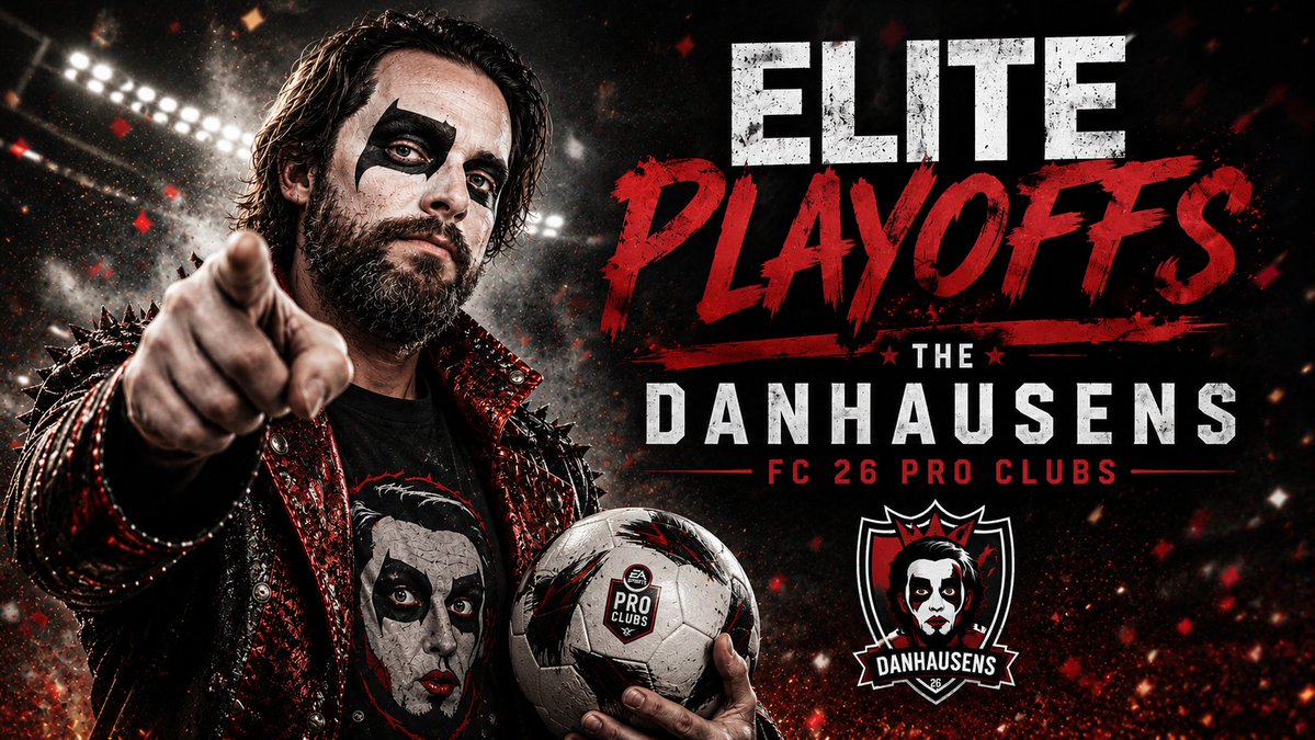 bigbossrobinson's tweet photo. 🎭 Danhausens Elite Playoffs LIVE! ⚽👹 Fighting for promotion in FC26 Pro Clubs. Be VERY EVIL, VERY NICE! #FC26 #ProClubs #Live

🟣 Twitch: https://t.co/42g9Xd03pk

Start Time - 18:00 BST Tonight! https://t.co/UNENTpbGoM