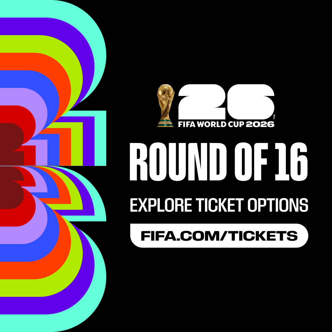 FIFAWorldCup's tweet photo. The Round of 16 is almost here. 🔥

Explore the latest ticket availability and experience the knockout drama live!

Purchase tickets only through https://t.co/0IavGT4avr - the official and preferred sales platform.