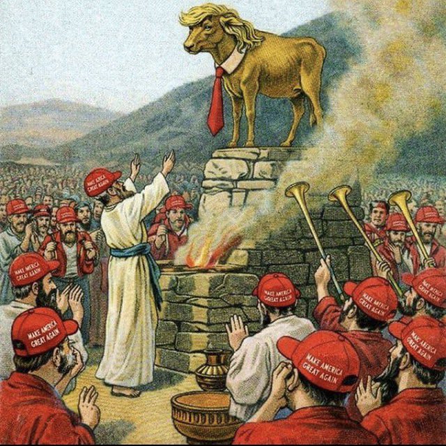 Maximumatheist's tweet photo. Christians love their golden idols. https://t.co/8y9bGrQmpR