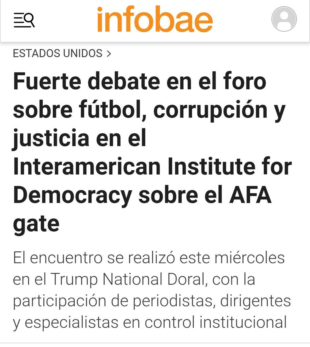 TendenciasDepor's tweet photo. "Insólito"  

Porque periodistas y dirigentes montaron un SHOW MEDÍATICO ANTI-AFA en MIAMI en medio del Mundial 2026. https://t.co/OJWQscRjpy