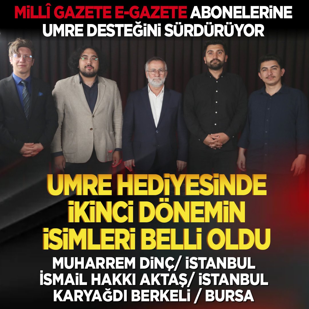 milligazetecom's tweet photo. 📌 Millî Gazete e-gazete abonelerine umre desteğini sürdürüyor: Umre hediyesinde ikinci dönemin isimleri belli oldu

🔔Haberin detayları için tıklayın ⤵

https://t.co/R0JRHakQA6 https://t.co/gLVVze3ge3