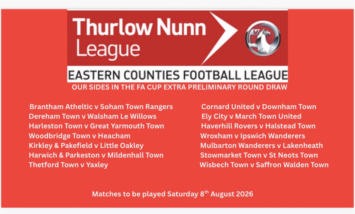 ThurlowNunnL's tweet photo. The FA Cup Draw has taken place! https://t.co/Zz4mUkS9op