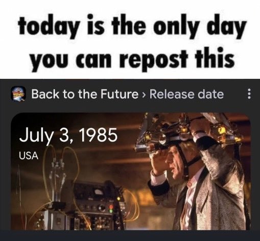 onlydayrepost's tweet photo. Great Scott! https://t.co/oFZlVF9Pwb