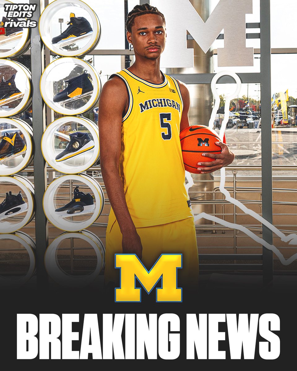 JoeTipton's tweet photo. Michigan freshman Lincoln Cosby is staying at Michigan despite Dusty May’s departure, he told @Rivals. 

The 6-9 forward was a top-50 overall recruit in the 2026 class.

https://t.co/Kfq5IRRj0c https://t.co/QuQLRgdjoA
