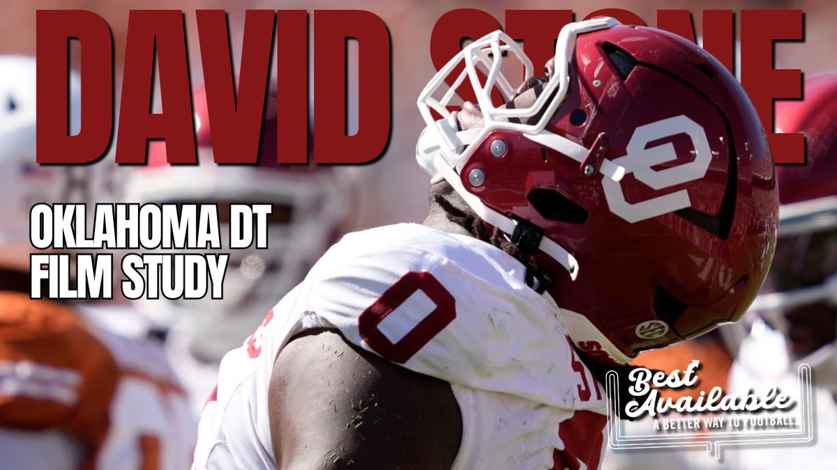 TylerDBrooke's tweet photo. I turned on the tape for Oklahoma DT David Stone.

That dude is an early first-round pick.

I explained why in today's episode of @BestAvailableYT.

Subscribe! #BoomerSooner 

https://t.co/eV9mljjNHE https://t.co/1FLwfbhaq0