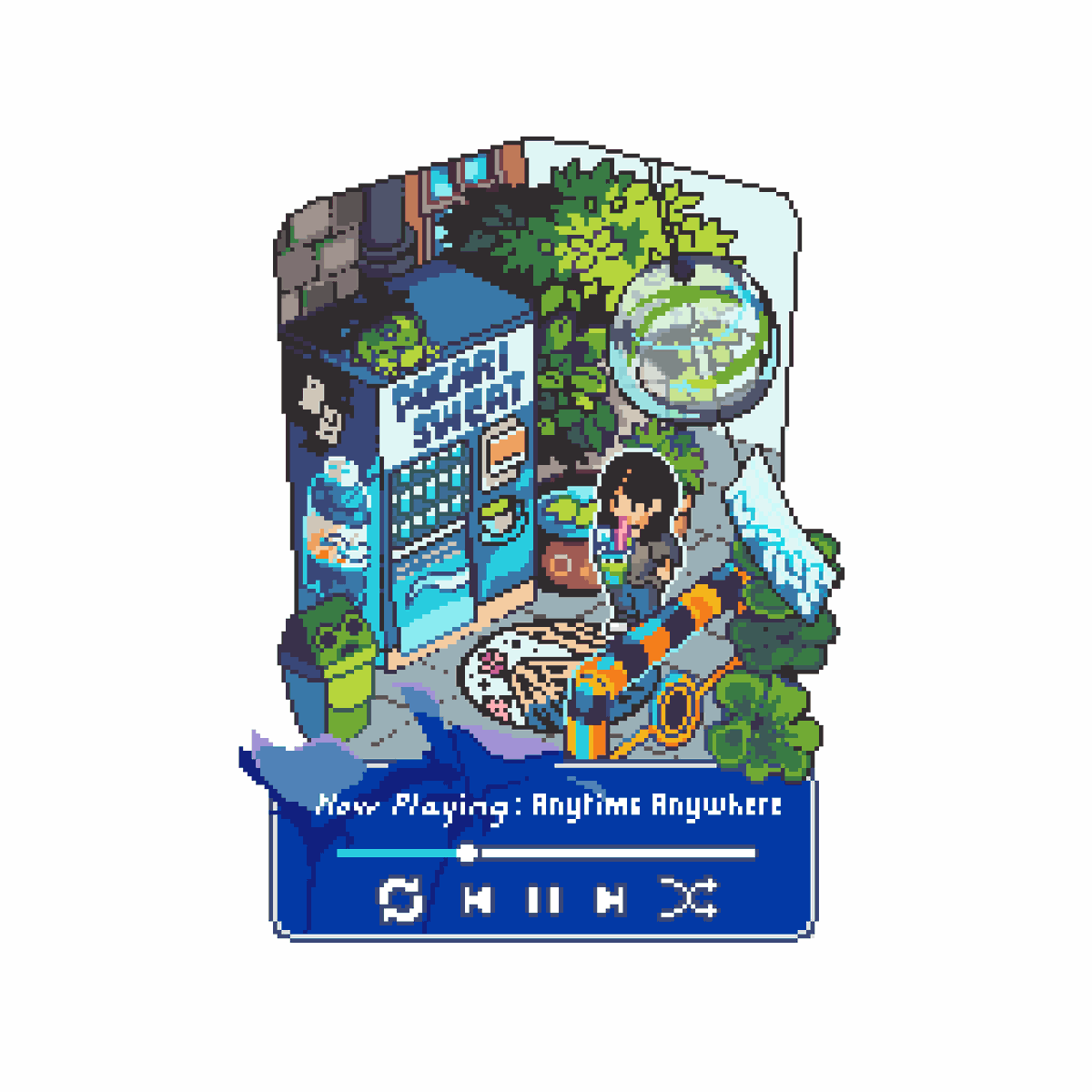 ☘️🌿𝖲𝗍𝗋𝖾𝖾𝗍 𝗂𝗇 𝖲𝗎𝗆𝗆𝖾𝗋 #Aseprite #pixelart