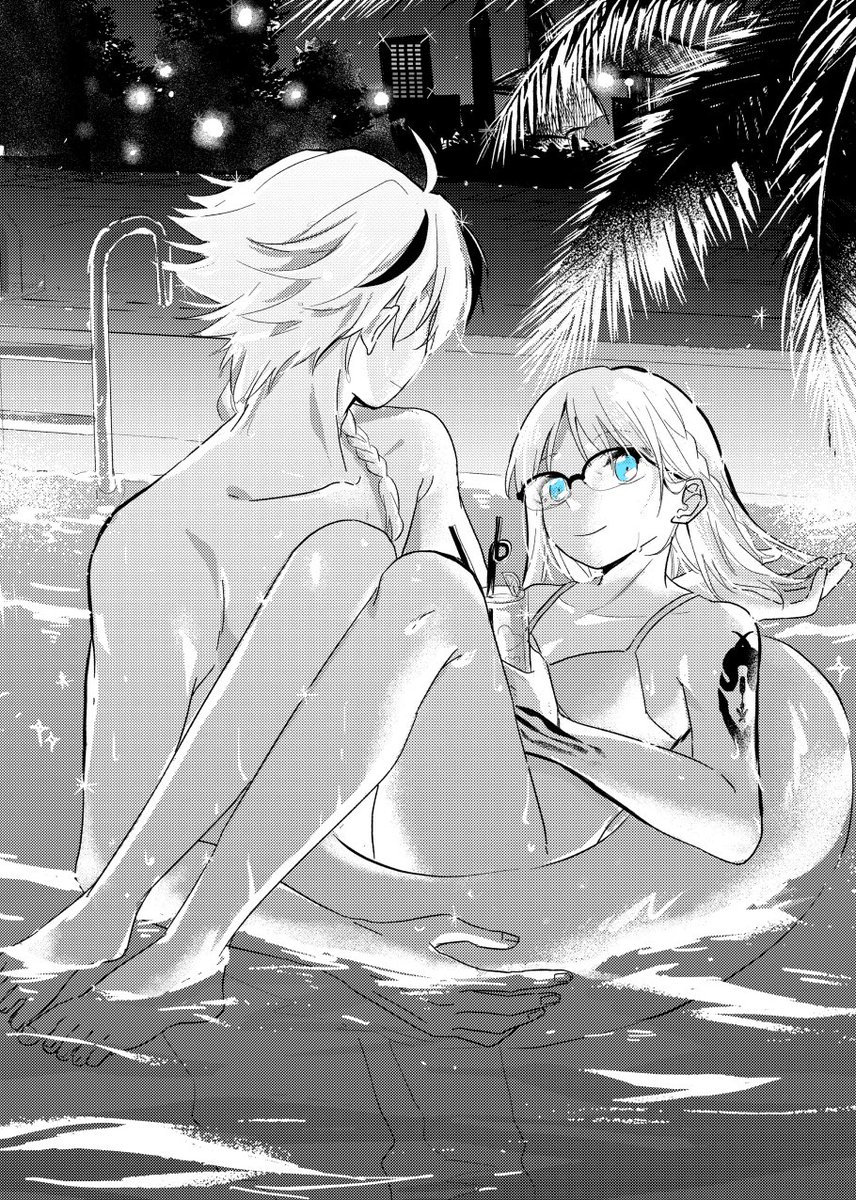 MirukuCiz's tweet photo. リチャアヤ　ナイトプール
#DaiLychaAya Day3 https://t.co/krOdBWNj6x