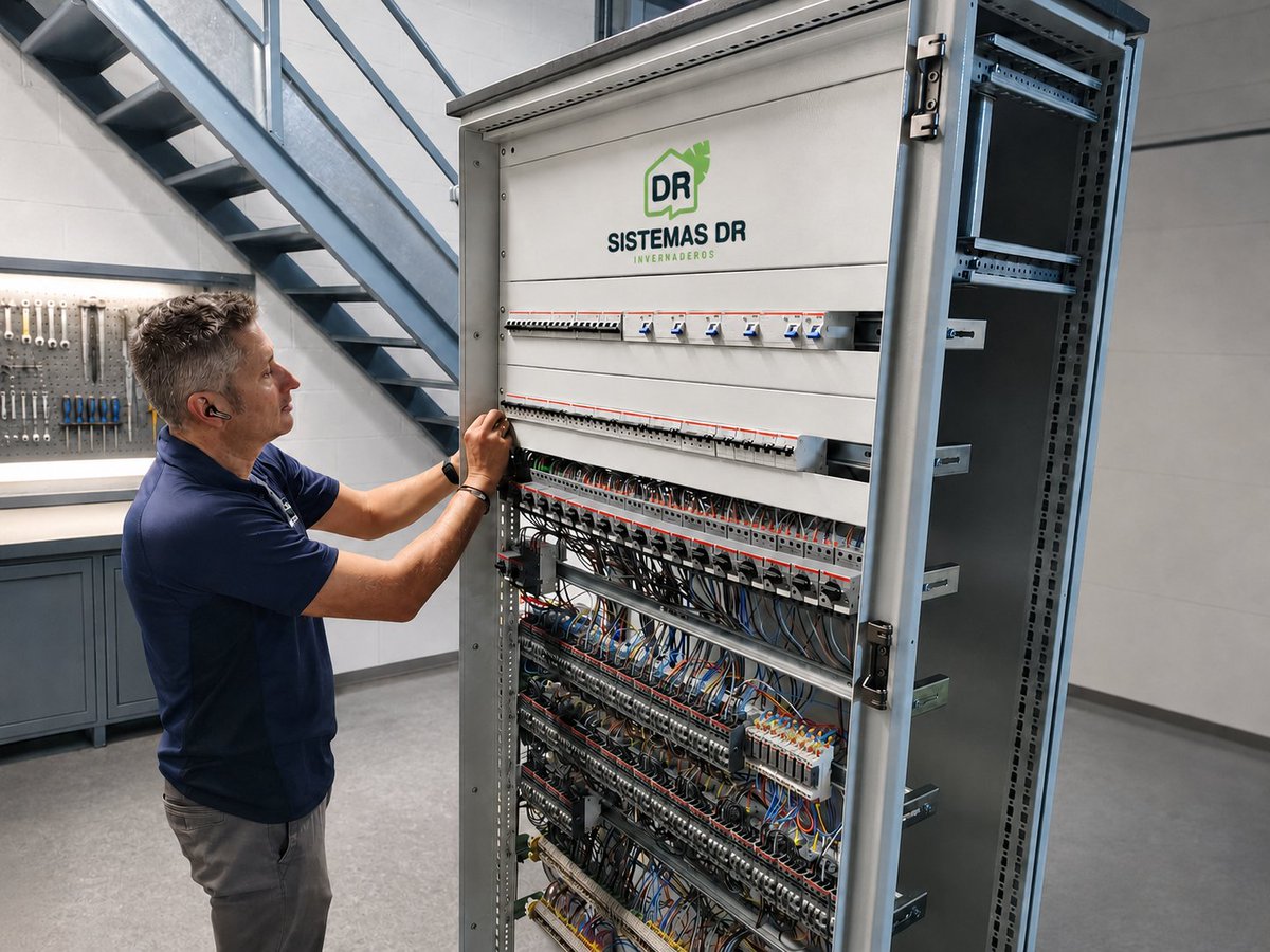 SistemasDR's tweet photo. Instalaciones eléctricas para invernaderos: cuadros eléctricos, automatismos y control climático para gestionar ventilación, calefacción, cooling y otros equipos técnicos en proyectos llave en mano.
https://t.co/hg87CdtkmT
#Invernaderos #ControlClima #Automatización #SistemasDR https://t.co/Fqytp9FH23