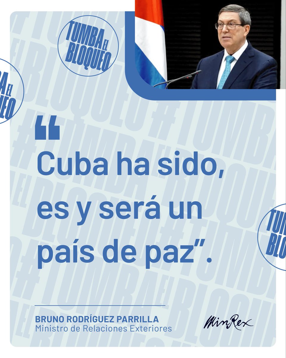 PaulinoPrezVie1's tweet photo. Expresó el ministro de Relaciones Exteriores @BrunoRguezP: "Cuba es una nación amante de la paz y el diálogo, y creemos firmemente en el multilateralismo y en el papel central de la ONU". #100AñosConFidel #CubaEstáFirme #LatirAvileño @Emp_Avilmat https://t.co/IODvpE76Lv
