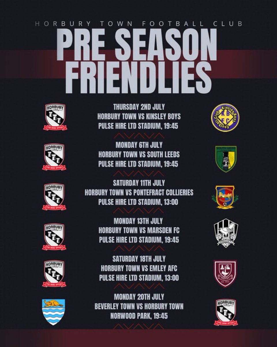 Horbury_TownFC's tweet photo. 𝐎𝐏𝐏𝐎𝐒𝐈𝐓𝐈𝐎𝐍 𝐖𝐀𝐍𝐓𝐄𝐃, 𝐀𝐆𝐀𝐈𝐍.. 📆‼️

Hard work getting a team to commit to a game.. 

Monday 6th July is back free for any team wanting to travel to Horbury Town FC

Message us if interested, and genuine.. 👀 https://t.co/loKEnbnBLT