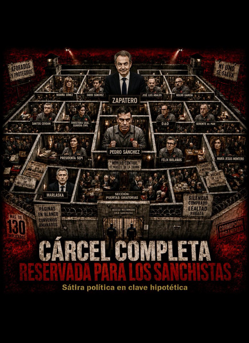 mpascualromero's tweet photo. “Dicen que Sánchez se prepara un chalet de lujo… pero millones de españoles sueñan con otro destino.”
#gobiernodelengaño #Justicia https://t.co/xDy4rQNxQL