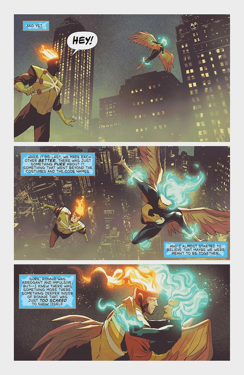 AquamanUniverse's tweet photo. Burning Love: Firehawk recounts her relationship with Ronnie in the preview to THE FURY OF FIRESTOM #4 coming July 8th! 🔥 https://t.co/OL3Zvkqgvv